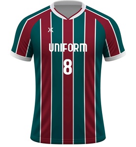 Camiseta de Entrenamiento de Fútbol para Adultos con Rayas Rojas y Verdes, Transpirable, Ecológica, de Secado Rápido, sin Mangas, Cuello Redondo, Poliéster Estampado - Product Image 1