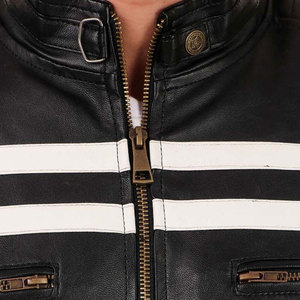 Winter Collection Street Wear Heavyweight <b>Men's</b> Leather <b>Jacket</b> Slim Fit Plus Size Available Different Colors Biker Leather Coat - Product Image 6