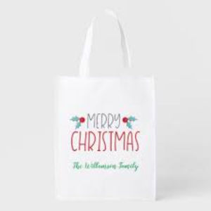 Sac fourre-tout de Noël personnalisé de qualité supérieure Article en soie personnalisé Style motif lettre Promotion Chine - Product Image 2