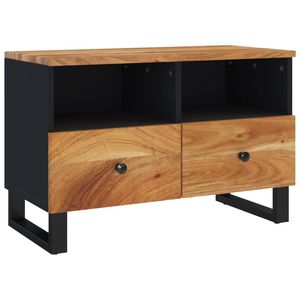 Soporte para TV de madera de acacia negra y natural, madera de ingeniería con detalles de hierro - Product Image 2