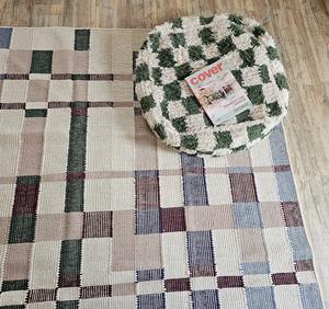 พรมดูร์รีทำมือจากขนสัตว์ |   พรมทอมือแบบแบนลายเรขาคณิต เป็นมิตรกับสิ่งแวดล้อม ขนสั้น สำหรับห้องนั่งเล่น ห้องนอน และสำนักงาน - Product Image 6