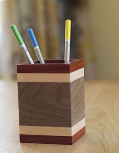 Wooden <b>Desk</b> Pen Organizer with Natural Finish Handcrafted Wood Pen Storage for <b>Office</b> <b>Desk</b> <b>Rustic</b> Wooden Holder for Pens and Pen - Product Image 2