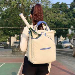 Sac à dos de tennis en denim Bagnex, sac de sport imperméable à bandoulière, grande capacité, sac d'entraînement à double épaule - Product Image 1