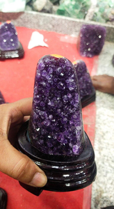 Cristal de Amatista Púrpura de Primera Calidad, Geoda de Piedras Preciosas Sueltas, Piedra Pulida, Pieza Decorativa para el Hogar, Regalo para Meditación - Product Image 1