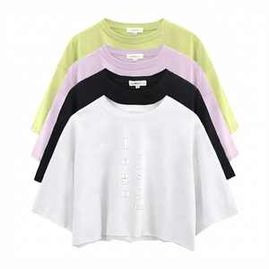 เสื้อครอปท็อปผู้หญิงสไตล์วินเทจ ผ้าทอเนื้อหนัก พิมพ์ลาย ทรงเข้ารูป ระบายอากาศได้ดี กันยับ แห้งเร็ว รับผลิตแบบ OEM - Product Image 1