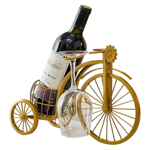 ชั้นวางไวน์โลหะทรงกลมแบบโมเดิร์น วางบนโต๊ะได้ ใช้เป็นที่เก็บขวดไวน์ ตกแต่งเคาน์เตอร์บาร์ สำหรับบ้านหรือบาร์ - Product Image 5