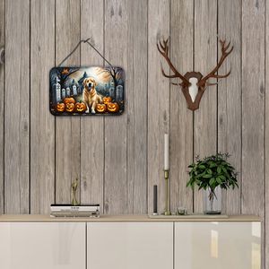 Golden Retriever Spooky Halloween Wall Hanging Multicolor Aluminum Metal <b>Sign</b> for <b>Kitchen</b> Bar Bathroom Plaque Home Decor 8HX12W - Product Image 4