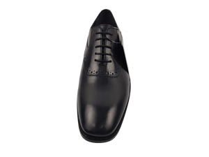 Zapatos Oxford de Vestir para Hombre, Negros, de Piel Vacuna, con Cordones, Punta en Pico, para Oficina y Carrera Profesional, Color Sólido, Suela Hecha a Mano, para Todas las Temporadas - Product Image 2