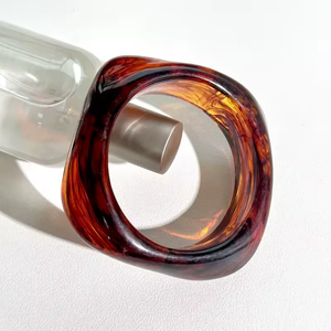 <b>Clear</b> <b>Resin</b> Round Bangle Bracelet Flower Design Artistic Home Decoration Craft Handmade - Product Image 3