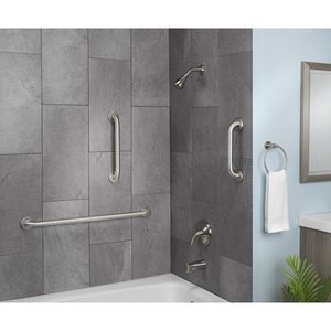 Barre d'appui de sécurité 12 pouces 1,25 pouces Vis dissimulées en acier inoxydable pour douche, toilettes, hôtel, personnes âgées - Product Image 3