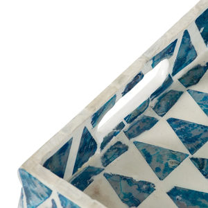 Bandeja de servir moderna de concha de capiz al por mayor, bandejas decorativas con asas para mesa de café o cena, de Vietnam - Product Image 4