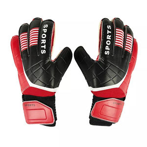 Gants de football en cuir respirants et légers à doigts complets, antidérapants, avec fermeture auto-agrippante pour jeunes clubs, adhérence forte - Product Image 2
