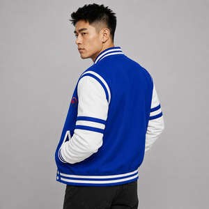 Veste de baseball pour homme, veste varsity, broderie personnalisée du logo, veste en laine, boutons pression, style décontracté, vêtements d'extérieur d'hiver - Product Image 4