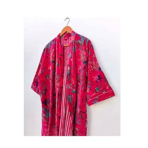 Bata de Baño de Terciopelo con Estampado Floral para Todas las Estaciones, 100% Algodón Viscosa, Estilo Casual con Media Manga y Cordón Ajustable, para Verano, Invierno y Primavera - Product Image 6