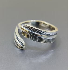 Anillo de Plata de Ley 925 con Diseño de Pluma, Diseño Minimalista, Unisex, para Uso Diario - Product Image 2
