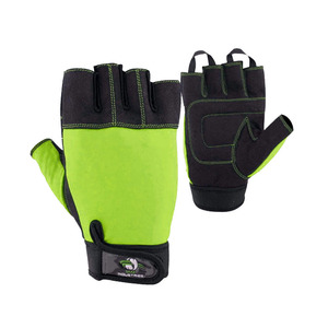 SAAB INDUSTRIES Half <b>Finger</b> Gym Gloves Leather Palm Weightlifting Training Adjustable Wrist <b>Strap</b> Unisex Fitness Gear - Product Image 2