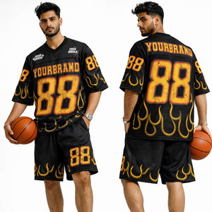 Camiseta de Fútbol Americano Personalizada para Hombre, con Nombre y Número, Transpirable, de Manga Corta, Sublimada, 100% Poliéster, para Entrenamiento, Tallas Grandes - Product Image 1