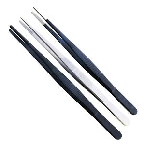 Pinzas de cocina de acero inoxidable de 20,5 cm, pinzas antideslizantes para servir culinarias, diseño dentado compensado, utensilios de revestimiento de PTFE de grado alimenticio - Product Image 3