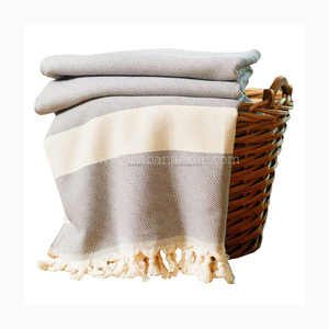 Manta suave de algodón tejida a mano a rayas con flecos para sofá cama silla minimalista decoración del hogar - Product Image 6