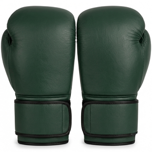 Guantes de Boxeo MMA de Cuero PU Verde con Correa de Muñeca Ajustable, Guantes de Entrenamiento Ligeros y Transpirables para Adultos - Product Image 3