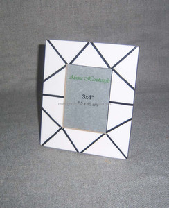 Handmade Luxury Eco-Friendly Bone Inlay Photo <b>Frame</b> Customized Design Black Custom Size Natural Wood Tabletop Storage - Product Image 6