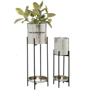 Prix de gros : Lot de 3 pots de fleurs métalliques d'intérieur très demandés pour la décoration de la maison, finition brute, pots de jardin - Product Image 6