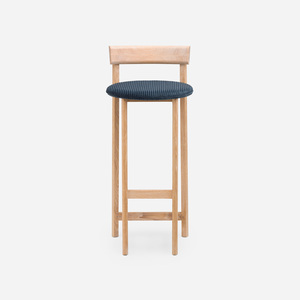 Chaise de bar contemporaine en teck avec siège rembourré, écologique, durable, résistante à l'eau, pour usage commercial intérieur/extérieur - Product Image 6