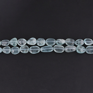 Collier classique en aquamarine naturelle à double rangée, bijoux de mode unisexe - Product Image 4