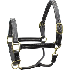Harnais en cuir ferme pour cheval, têtière structurée, réglable, durable, pour l'entraînement, l'extérieur et la manipulation quotidienne, harnais en cuir pour chevaux - Product Image 1