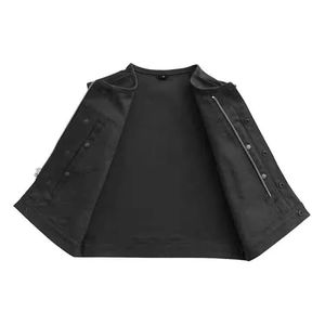 Gilets en cuir véritable pour hommes, personnalisés, respirants, coupe-vent, grande taille, gilets d'hiver pour motards - Product Image 4