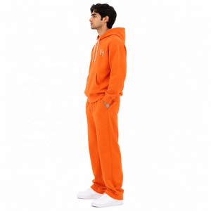 Sudadera con capucha de moda para hombre, de algodón y forro polar, estilo chándal, con hombros caídos, para correr, con bolsillo delantero, estilo urbano, OEM ODM al por mayor - Product Image 4