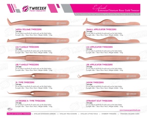 Nuevas pinzas de extensión de pestañas de acero sostenible únicas, diseño personalizado que garantiza precisión y comodidad durante el uso - Product Image 6