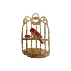 Meilleure broderie Golden Zari avec travail perlé en forme de cage Stonecraft international dans le monde entier disponible en Inde - Product Image 1