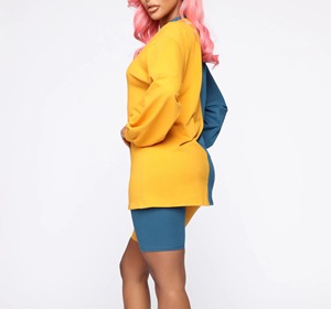 Conjunto de 2 Piezas para Mujer, Sudadera con Estampado y Pantalones Cortos Deportivos, 100% Algodón, Transpirable, Ropa de Verano, OEM - Product Image 4