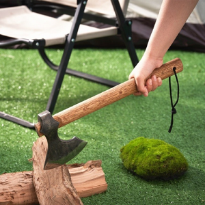 Haches et tomahawks forgés à la main en gros avec manche en bois de frêne et lame en acier au carbone pour le bricolage, le camping en plein air et la survie - Product Image 5