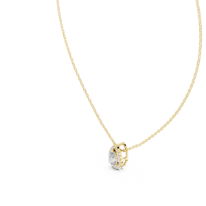 Pendentif en diamant taille poire en or massif 18 carats avec sertissage halo, certifié GIA, pour femme, style classique de fiançailles - Product Image 6