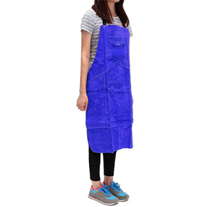 Premium Quality Heavy-Duty Industrial Welding Sleeveless Apron Spark Heat Resistant Cowhide Split Leather Buckle Nylon Straps - Product Image 5