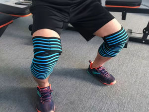 Misha Sports Fitness – Bandes de soutien pour genoux unisexes, antidérapantes, réglables, respirantes et légères, pour la musculation et l'entraînement en salle de sport – Naturel - Product Image 6