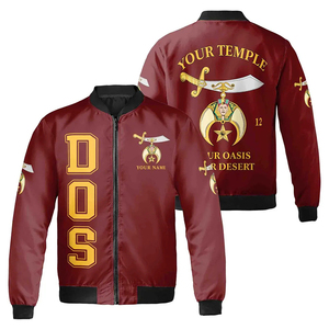 Chaqueta Bomber Unisex Personalizada con Nombre de Templo Daughters of Sphinx DOS, Tallas S-5XL, Chaquetas Masónicas de Manga Larga Hechas a Medida de Alta Calidad - Product Image 1