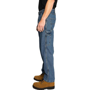 Pantalon de sport en jean pour homme, coupe droite, décontracté, tendance, ample, avec poches et design unique en perles, style streetwear, en coton, collection 2026 - Product Image 3