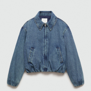 Veste en jean oversize pour femme, respirante, coupe ample, décontractée, en mélange de coton, style streetwear, vêtements personnalisés, OEM ODM, usine en gros - Product Image 1