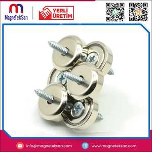 Aimant en pot néodyme de 25 mm, aimant permanent puissant à trou fraisé pour fixation - Matériel de montage industriel, aimant à coupelle magnétique - Product Image 4