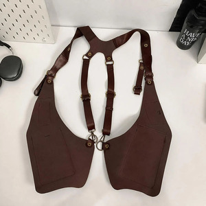 Genuine leather shoulder holster bag utility <b>chest</b> bag providing organized <b>storage</b> for everyday accessories in wholesale rate - Product Image 4