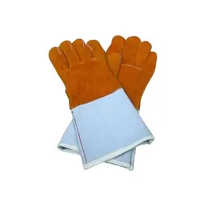 Cowhide Wear Resistant Heat Insulation Welding Protection Safety Work Hand Gloves for Electrical Mechanic