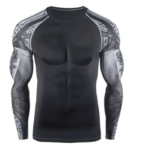 Camiseta de Manga Corta Unisex con Protección UV UPF50+, Poliéster y Elastano, Ecológica, Transpirable, de Secado Rápido, Compresión, para Gimnasio y Surf - Product Image 2