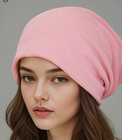 Bonnet tricoté à rayures unisexe doux et côtelé pour adultes, idéal pour l'hiver – Vente chaude en gros