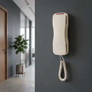 Téléphone mural beige en plastique, portable, pour hôtels - Product Image 4