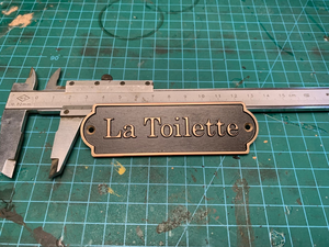 Brass French Toilet Sign La Toilette Door <b>Plaque</b> <b>Engraved</b> Bathroom Door Sign Vintage WC Restroom Nameplate Decorative Brass Wall - Product Image 4