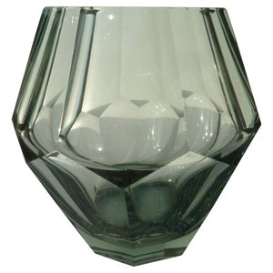 Modern Faceted Purple Crystal <b>Vase</b> Tabletop Decor <b>Unique</b> Design - Product Image 3