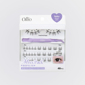 Extensions de cils magnétiques Ollio, pack mixte de cils magnétiques sans colle, faux cils magnétiques effilés - Product Image 1